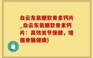 白云东氨糖软骨素钙片_白云东氨糖软骨素钙片：高效关节保健，增强骨骼健康)