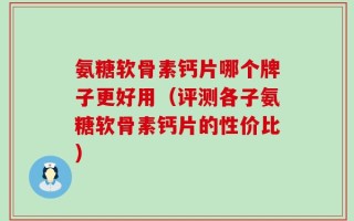 氨糖软骨素钙片哪个牌子更好用（评测各子氨糖软骨素钙片的性价比）