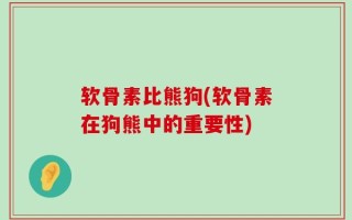软骨素比熊狗(软骨素在狗熊中的重要性)