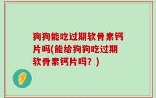狗狗能吃过期软骨素钙片吗(能给狗狗吃过期软骨素钙片吗？)