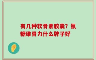 有几种软骨素胶囊？氨糖维骨力什么牌子好