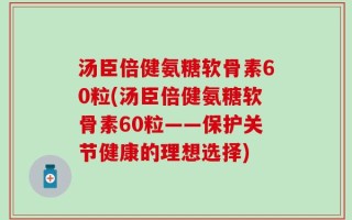 汤臣倍健氨糖软骨素60粒(汤臣倍健氨糖软骨素60粒——保护关节健康的理想选择)