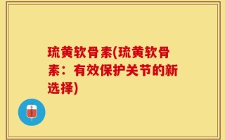 琉黄软骨素(琉黄软骨素：有效保护关节的新选择)