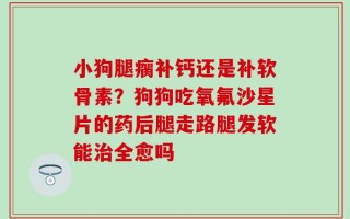 小狗腿瘸补钙还是补软骨素？狗狗吃氧氟沙星片的药后腿走路腿发软能治全愈吗