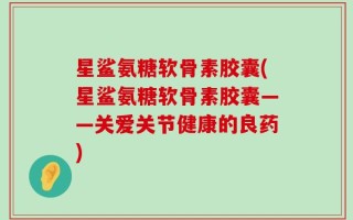 星鲨氨糖软骨素胶囊(星鲨氨糖软骨素胶囊——关爱关节健康的良药)