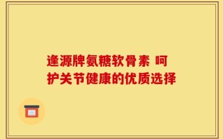 逢源牌氨糖软骨素 呵护关节健康的优质选择