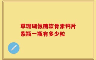草珊瑚氨糖软骨素钙片紫瓶一瓶有多少粒