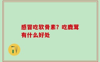感冒吃软骨素？吃鹿茸有什么好处