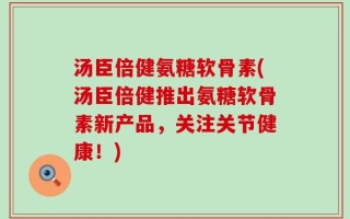 汤臣倍健氨糖软骨素(汤臣倍健推出氨糖软骨素新产品，关注关节健康！)