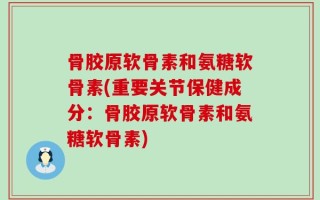 骨胶原软骨素和氨糖软骨素(重要关节保健成分：骨胶原软骨素和氨糖软骨素)