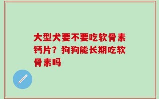 大型犬要不要吃软骨素钙片？狗狗能长期吃软骨素吗
