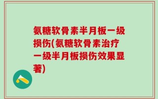 氨糖软骨素半月板一级损伤(氨糖软骨素治疗一级半月板损伤效果显著)