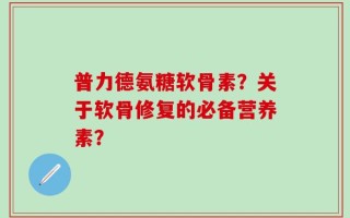 普力德氨糖软骨素？关于软骨修复的必备营养素？