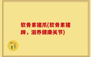 软骨素猪爪(软骨素猪蹄，滋养健康关节)