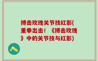 搏击玫瑰关节技红影(重拳出击！《搏击玫瑰》中的关节技与红影)