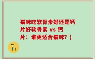 猫咪吃软骨素好还是钙片好软骨素 vs 钙片：谁更适合猫咪？)