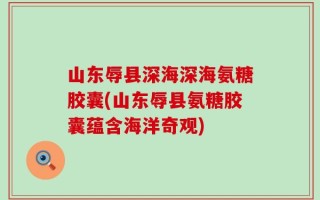 山东辱县深海深海氨糖胶囊(山东辱县氨糖胶囊蕴含海洋奇观)