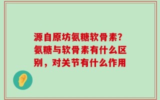 源自原坊氨糖软骨素？氨糖与软骨素有什么区别，对关节有什么作用