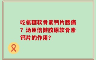 吃氨糖软骨素钙片腰痛？汤臣倍健胶原软骨素钙片的作用？