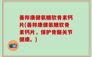 善邦康健氨糖软骨素钙片(善邦康健氨糖软骨素钙片，保护骨骼关节健康。)
