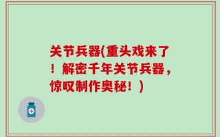 关节兵器(重头戏来了！解密千年关节兵器，惊叹制作奥秘！)