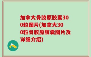 加拿大骨胶原胶囊300粒图片(加拿大300粒骨胶原胶囊图片及详细介绍)