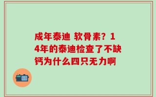 成年泰迪 软骨素？14年的泰迪检查了不缺钙为什么四只无力啊
