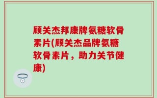 顾关杰邦康牌氨糖软骨素片(顾关杰品牌氨糖软骨素片，助力关节健康)