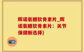 辉诺氨糖软骨素片_辉诺氨糖软骨素片：关节保健新选择)