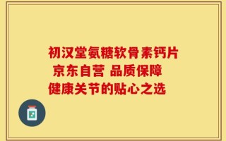 初汉堂氨糖软骨素钙片 京东自营 品质保障健康关节的贴心之选