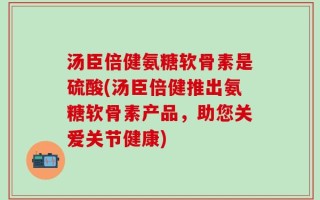 汤臣倍健氨糖软骨素是硫酸(汤臣倍健推出氨糖软骨素产品，助您关爱关节健康)
