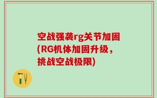 空战强袭rg关节加固(RG机体加固升级，挑战空战极限)