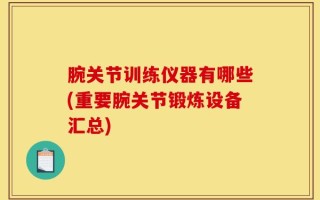 腕关节训练仪器有哪些(重要腕关节锻炼设备汇总)