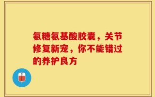 氨糖氨基酸胶囊，关节修复新宠，你不能错过的养护良方