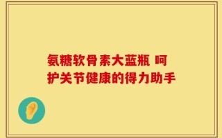 氨糖软骨素大蓝瓶 呵护关节健康的得力助手