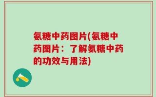 氨糖中药图片(氨糖中药图片：了解氨糖中药的功效与用法)