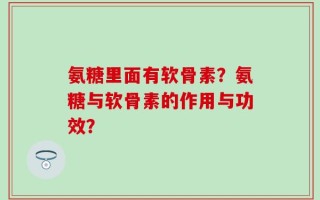 氨糖里面有软骨素？氨糖与软骨素的作用与功效？