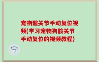宠物髋关节手动复位视频(学习宠物狗髋关节手动复位的视频教程)