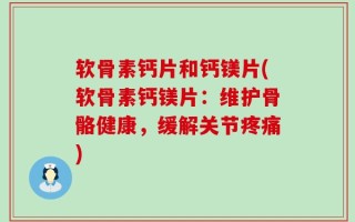 软骨素钙片和钙镁片(软骨素钙镁片：维护骨骼健康，缓解关节疼痛)