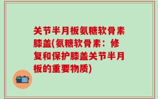 关节半月板氨糖软骨素膝盖(氨糖软骨素：修复和保护膝盖关节半月板的重要物质)
