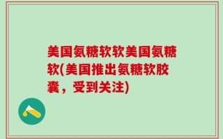 美国氨糖软软美国氨糖软(美国推出氨糖软胶囊，受到关注)