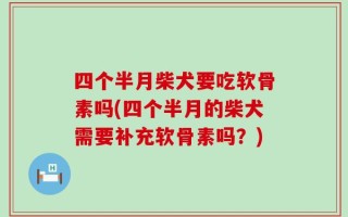 四个半月柴犬要吃软骨素吗(四个半月的柴犬需要补充软骨素吗？)