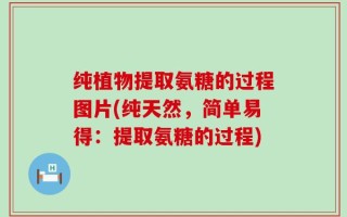纯植物提取氨糖的过程图片(纯天然，简单易得：提取氨糖的过程)