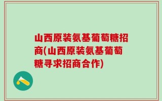 山西原装氨基葡萄糖招商(山西原装氨基葡萄糖寻求招商合作)