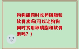 狗狗能同时吃卵磷脂和软骨素吗(可以让狗狗同时食用卵磷脂和软骨素吗？)