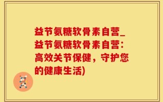 益节氨糖软骨素自营_益节氨糖软骨素自营：高效关节保健，守护您的健康生活)