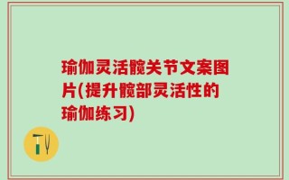 瑜伽灵活髋关节文案图片(提升髋部灵活性的瑜伽练习)