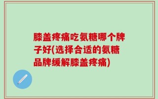 膝盖疼痛吃氨糖哪个牌子好(选择合适的氨糖品牌缓解膝盖疼痛)
