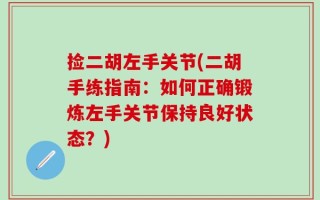捡二胡左手关节(二胡手练指南：如何正确锻炼左手关节保持良好状态？)