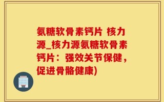 氨糖软骨素钙片 核力源_核力源氨糖软骨素钙片：强效关节保健，促进骨骼健康)